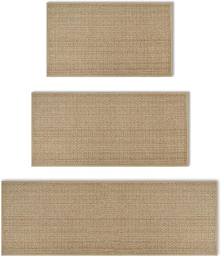 Miniatura 18 de Artoid Mode - Juego de alfombras y tapetes de cocina lavables y antideslizantes de 2 piezas, tapetes absorbentes con parte trasera de goma