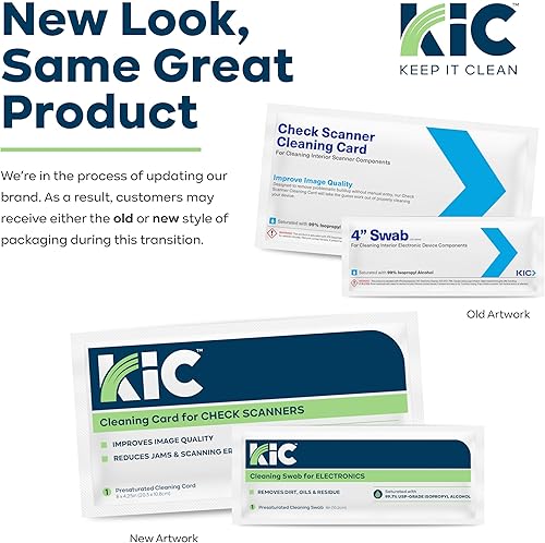 Miniatura 6 de KICTeam - Kit de limpieza para máquinas de escáner de cheques (25 tarjetas de limpieza y 6 hisopos de limpieza) - Incluye 25 limpiezas semanales