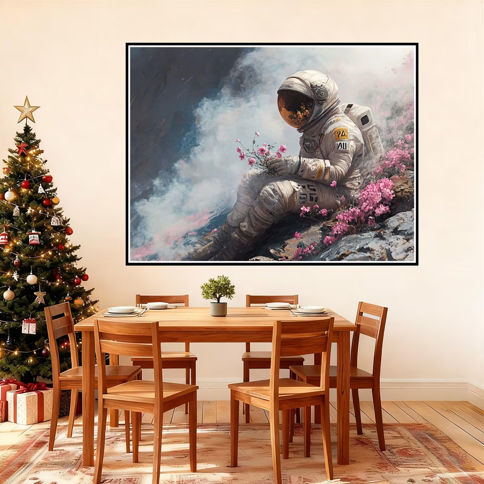 Diament Malarstwo Astronauta Diament Malarstwo Dziecko Kwiat 5D DIY Mozaika Haft Diamentowy Kompletny zestaw, Diament Rzemiosło Kryształowe Cyrkonie Haft krzyżykowy Malarstwo dla dorosłych, Dekoracja