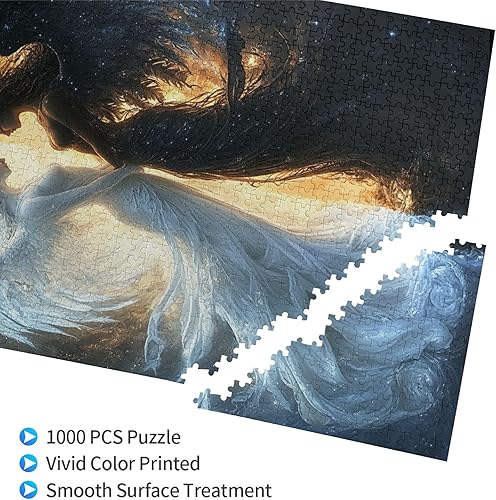 Miniatura 3 de Rompecabezas vintage de 1000 piezas para adultos, rompecabezas de madera de ángeles y demonios, obras creativas para adultos, rompecabezas de 1000
