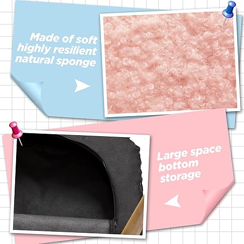 Miniatura 6 de Fahomiss Sofá color crema - Sofá de peluche modular cómodo adecuado para sala de estar, dormitorio, oficina, apartamento, espacio pequeño, sala de