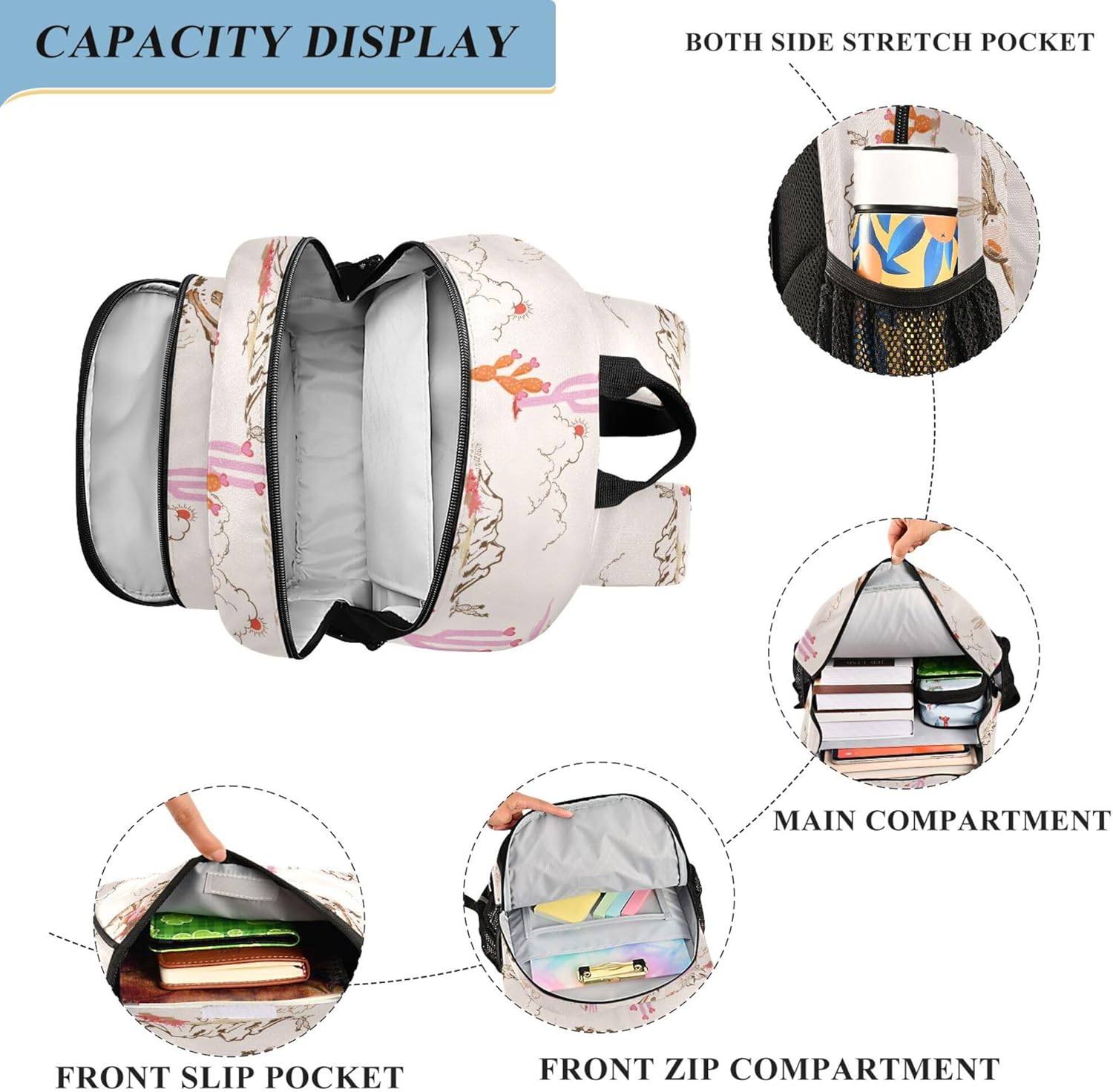 Fisyme Cowgirl Western American School Backpack Laptop Backpack Bags Bookbag Travel Casual Computer Notebooks Daypack