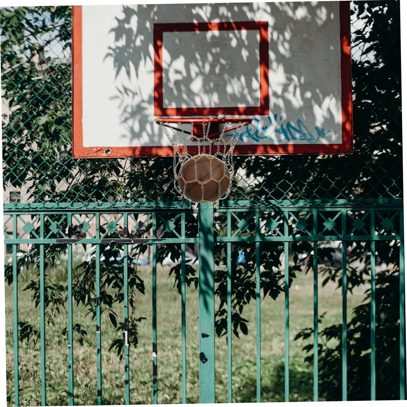 Totority Basketball-Hoop Net Bag Portable Thick Net White Basketball Goal Court School Accessory