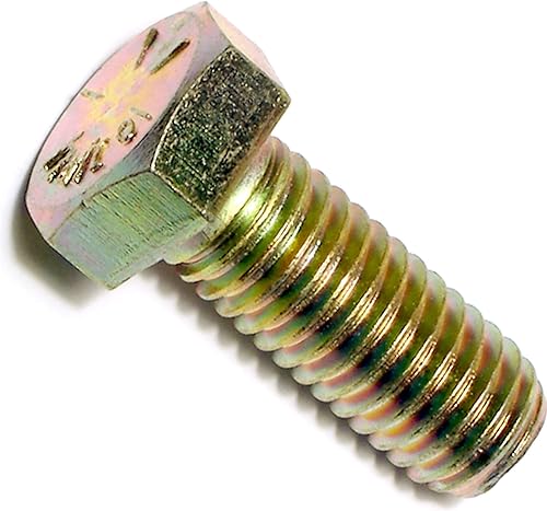 Miniatura 30 de 014973253592 Tornillos hexagonales gruesos de grado 8, 1/2-13 x 4, pieza-4, amarillo