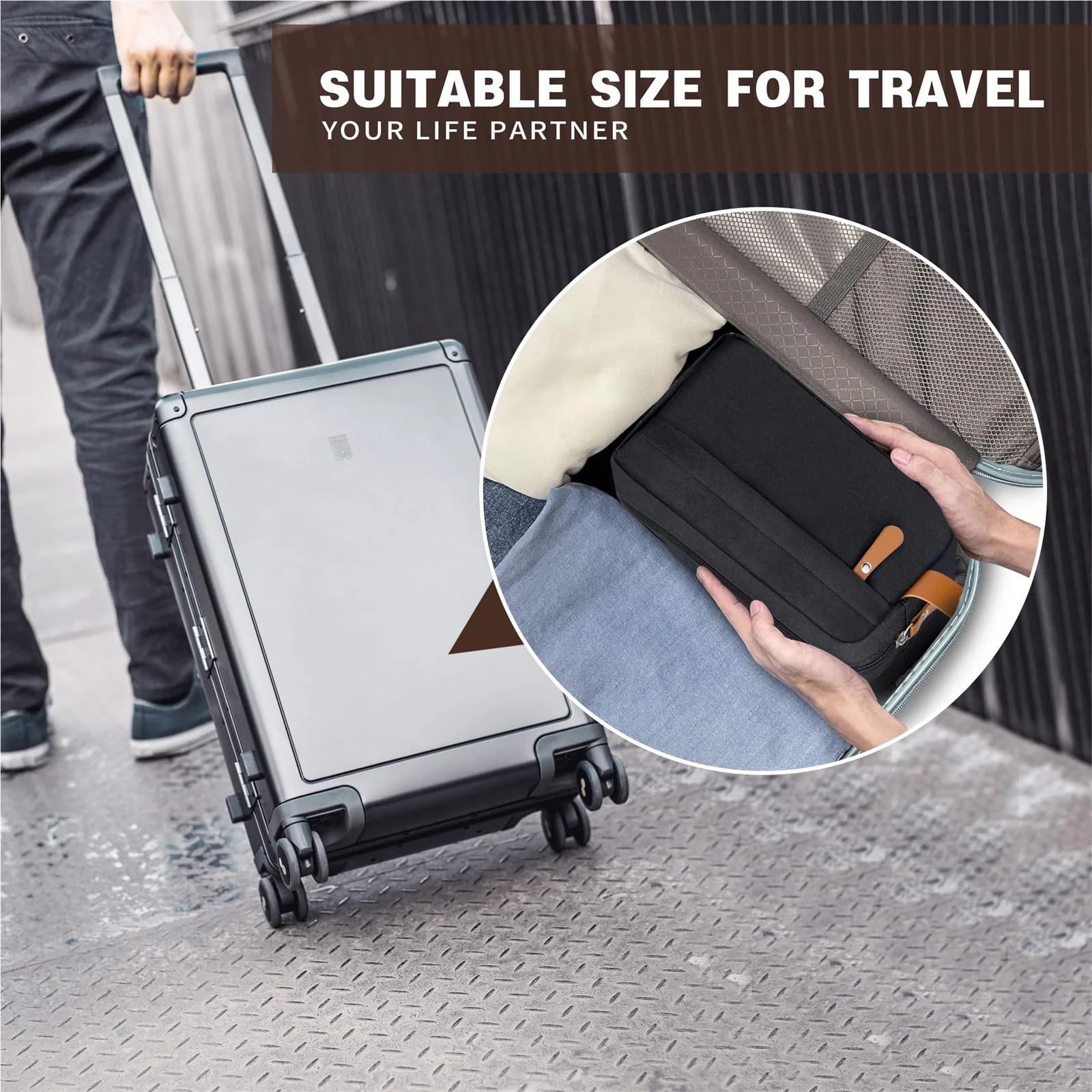 Neceser Bolsa de artículos de tocador for hombre, bolsa de viaje impermeable con asa for artículos de tocador, bolsa de afeitar for accesorios de artículos de tocador for viajes de negocios Para Hombr