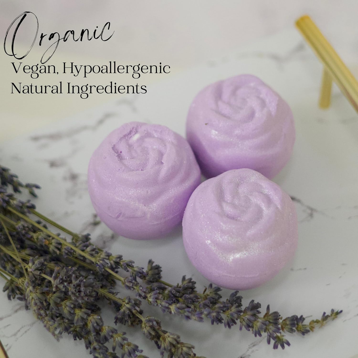 EvolutionUSA Lavender Dreams Bath Bombs for Women, 12 Organic Flower Bath Bombs, Soft Lavender Bath Bombs, Womens Bath Bombs Gift, Lush Bath Bombs for Girls, Relaxing Bathbombs, Bath Balls
