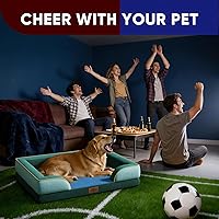 Vista 91 de Comfort Expression - Cama ortopédica para perros extragrandes, 53 x 42 pulgadas, cama impermeable y de apoyo de espuma con cojines removibles