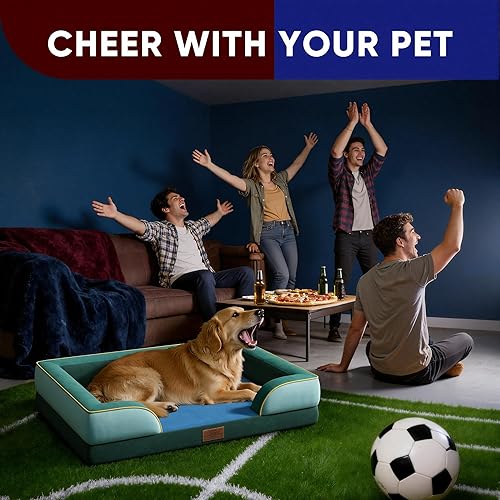 Miniatura 91 de Comfort Expression - Cama ortopédica para perros extragrandes, 53 x 42 pulgadas, cama impermeable y de apoyo de espuma con cojines removibles, con