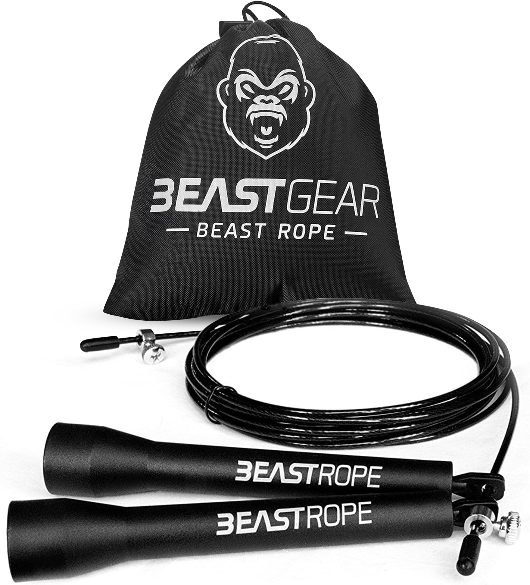 Skipping Rope, Steel Speed Fitness Jump Ropes, Lightweight and Adjustable Workout Equipment for Jumping, MMA, HIIT Workout