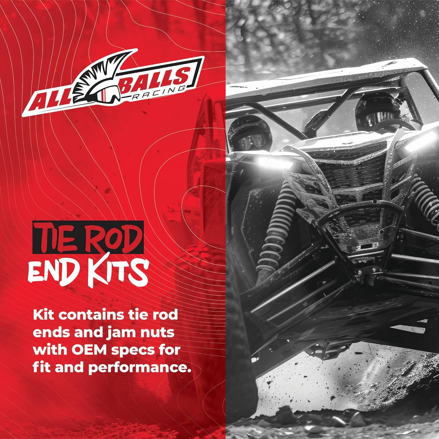 All Balls Racing 51-1089-L Tie Rod End Kit Compatible With/Replacement For Polaris Ranger 1000 EPS 2020, Ranger 1000 EPS BASE 2018-2019, Ranger 1000 EPS Crew 2020, Ranger 1000 EPS Full Size Crew 2020