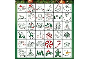Small Reusable Christmas Stencils for Wood Painting & Crafts