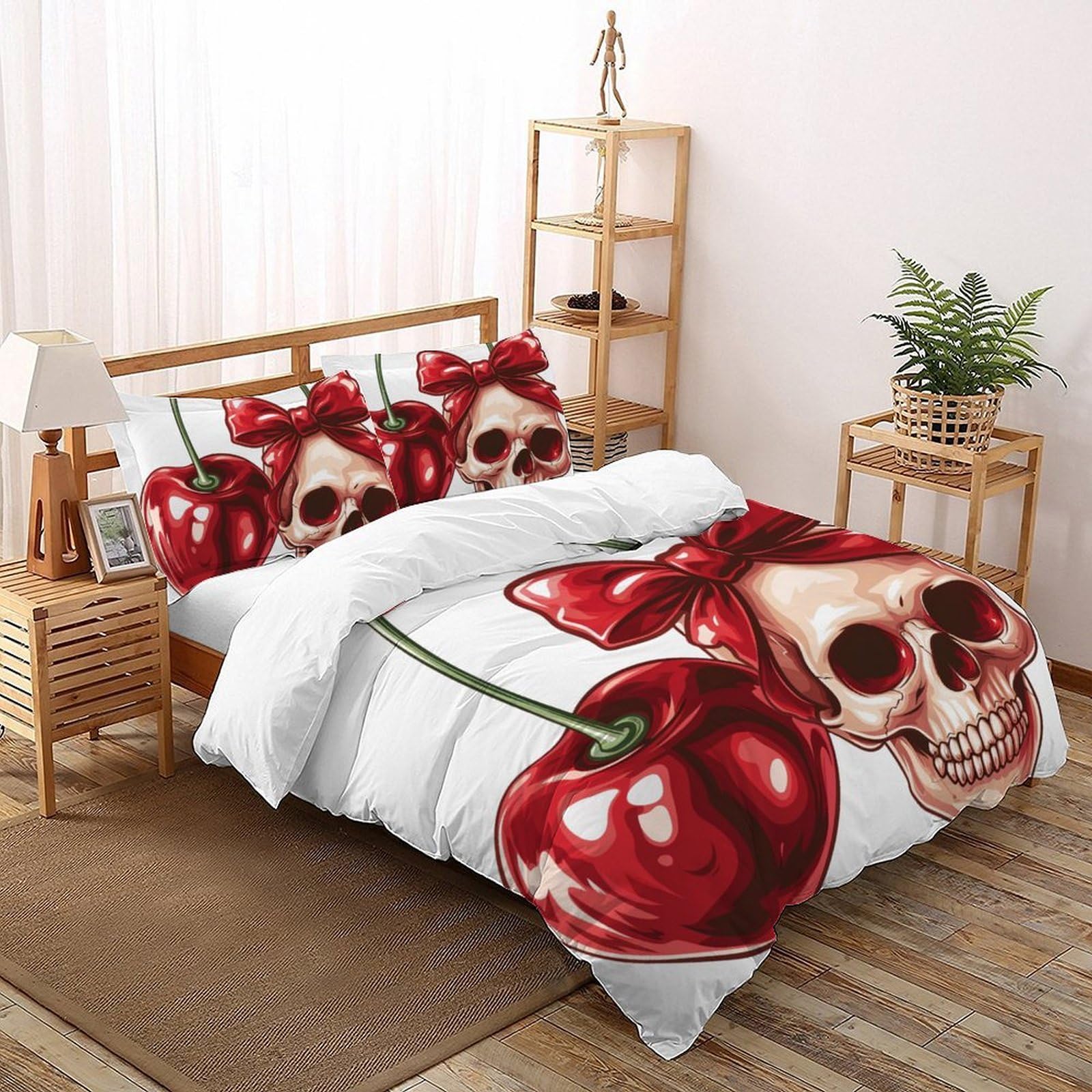 Housse de couette 3D fermeture éclair king 220x240 facile à laver