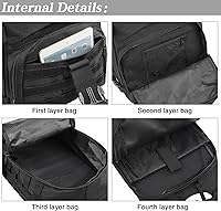 Vista 4 de Mochila táctica militar para hombres y mujeres, bolsa de 35 L, bolsa de insectos del ejército, camping, senderismo, senderismo, mochila de 3 días