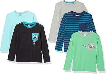 Amazon Essentials Boys and Toddlers' Long-Sleeve Cotton T-Shirts