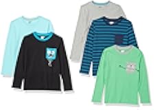 Boys and Toddlers' Long-Sleeve T-Shirts, Pack of 5