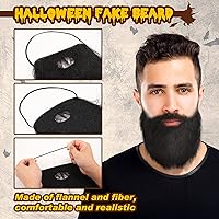 Vista 2 de Syhood 32 piezas de bigotes falsos para Halloween, autoadhesivas, bigote de barba, accesorios de mascarada de Navidad