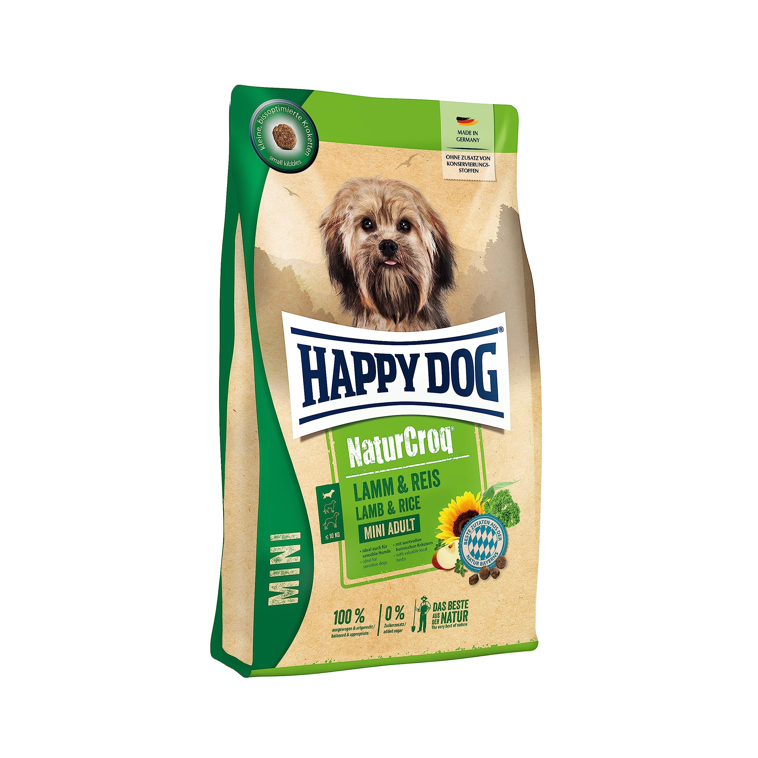 Happy DogNaturCroq Mini Lamb and Rice Dry Dog Food - 4KG