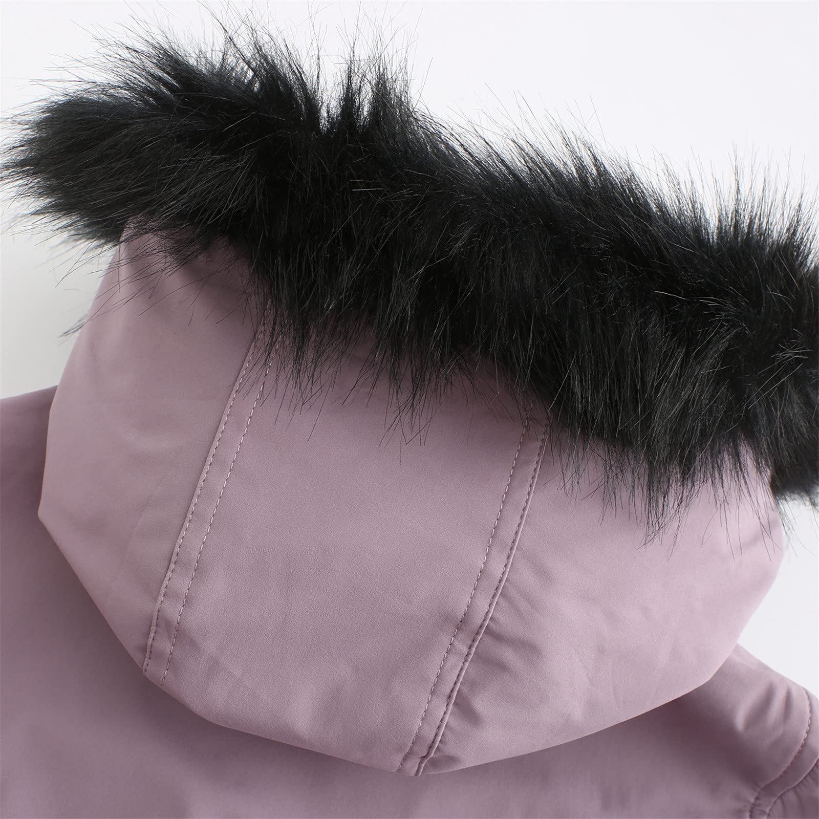 IQYU Cappotto invernale da donna in lana, parka da donna, lungo, autunno, in pile, lungo, da donna, con cappuccio, da montagna, da donna