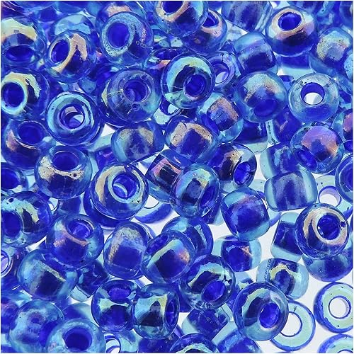Miyuki Perles Rondes de graines de Taille 6/0 20 g Cobalt doublé Sapphire AB