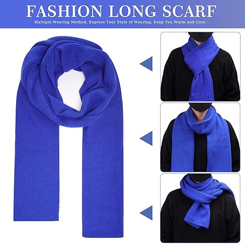 Miniatura 4 de Gorros de invierno cálidos para hombre y mujer, bufanda de cuello largo, guantes para pantalla táctil, gorro de calavera de punto, bufandas, regalos