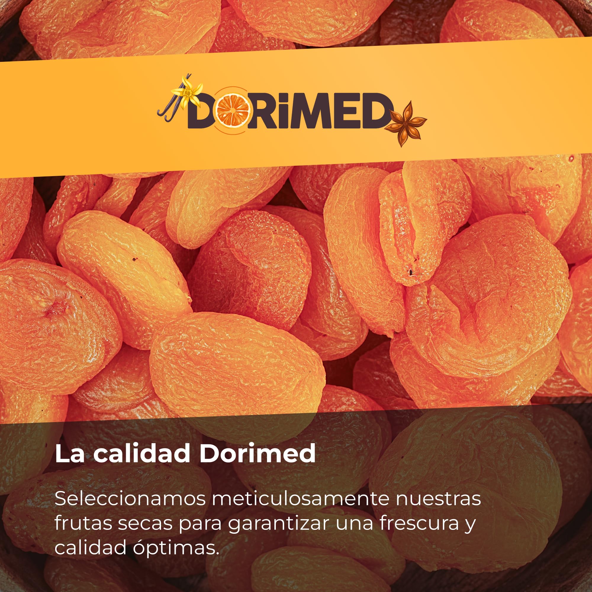 Albaricoques Secos | 1Kg Orejones de Albaricoques | Desecados y Nutritivos | Fruto Saludable de Gran Calibre | Sin Azúcar | Alto en Fibra | Sin Gluten | Vegano y Vegetariano | Dorimed