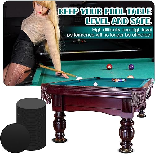 Miniatura 7 de Haull Juego de 50 unidades de nivelador de goma para mesa de billar de 3 pulgadas de diámetro, almohadillas para pies