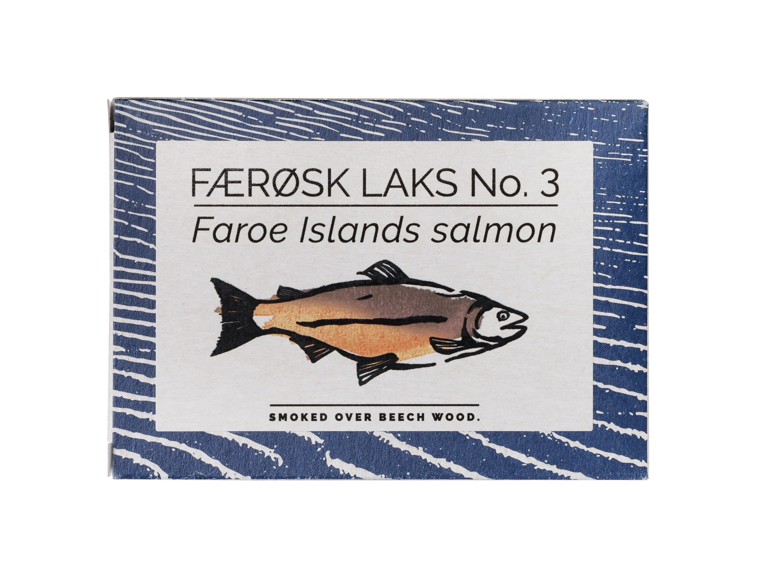 Fangst Færøsk Laks No.3 | Tinned Faroe Islands Salmon Smoked Over Beech Wood | 1 x 110g Can