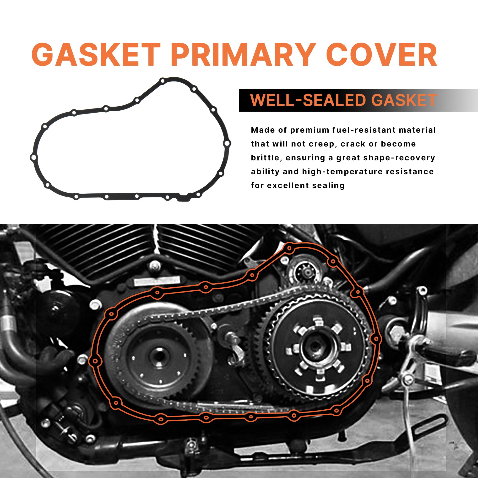 2018FXBRS純正プライマリーカバー　ガスケット付き Amazon.co.jp: 配線済みプライマリーカバーガスケットシールキット