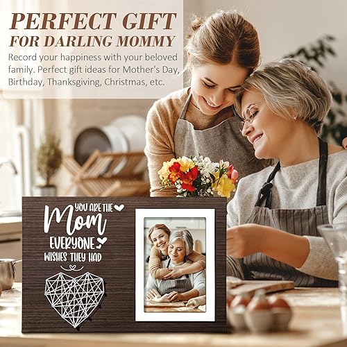 Vista 11 de Regalos de boda de compromiso para parejas: novio y novia, marco de fotos romántico, fotos de 4 x 6 pulgadas