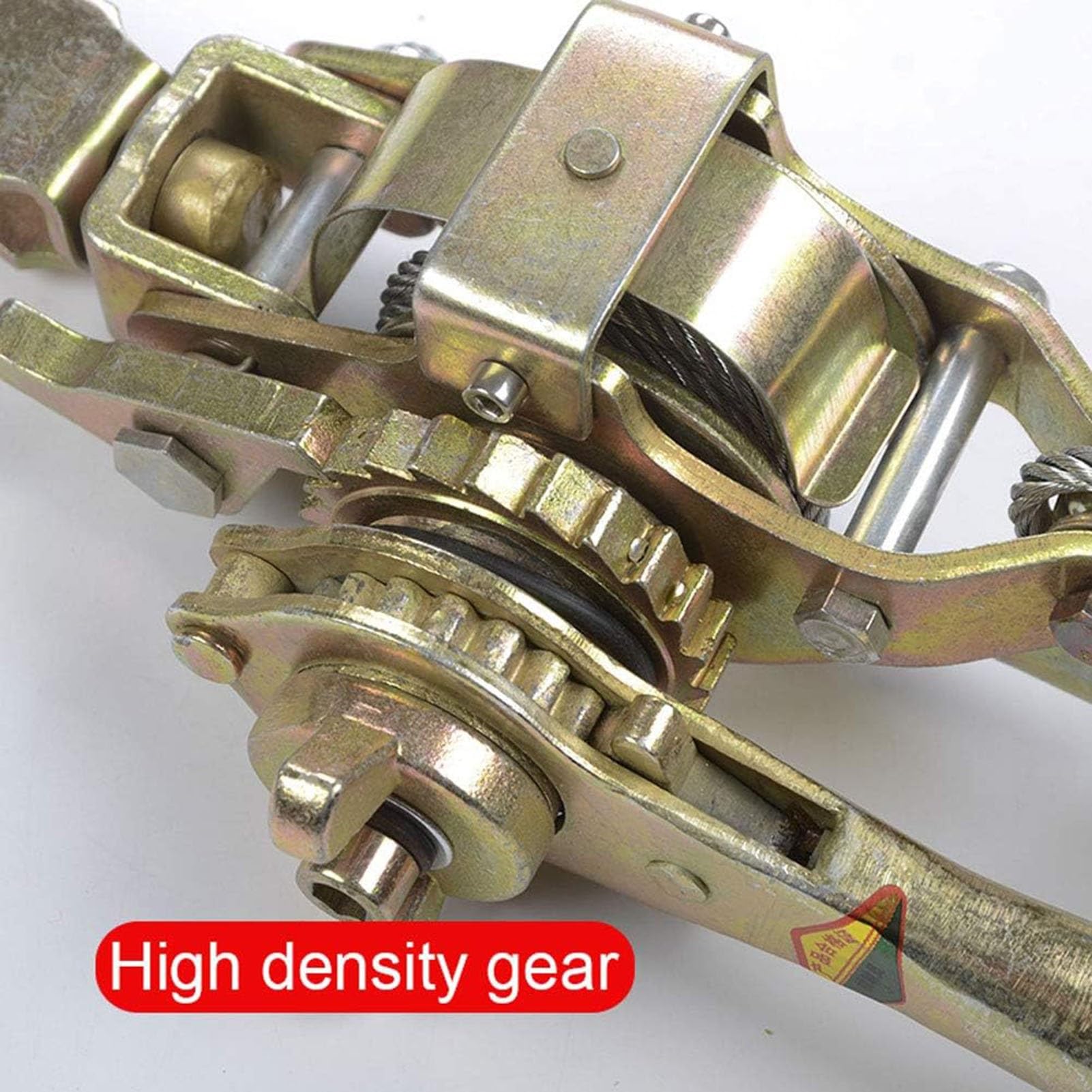 Estrattore Cavo 2 Tonnellate - Paranco A Doppio Ingranaggio Con 3 Ganci Per Lavori Pesanti - Foto 8