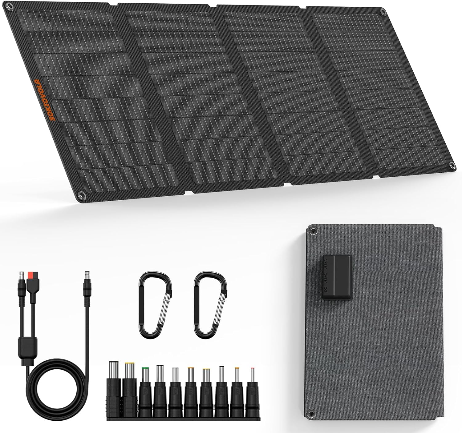 50W Portable Foldable Solar Charger – Waterproof USB-A & USB-C for Camping & RV 50W Portable Foldable Solar Charger – Waterproof USB-A & USB-C for Camping & RV