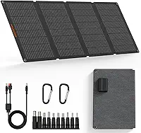 SOKIOVOLA Painel Solar Portátil De 50 W, Carregador De Painel Solar Dobrável Ip68 À Prova D'Água Com Portas Usb-A E Usb-C, Saída Dc 18 V Para Pequena Estação De Energia, Ideal Para Camping, Viagens
