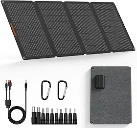 SOKIOVOLA Painel Solar Portátil De 50 W, Carregador De Painel Solar Dobrável Ip68 À Prova D'Água Com Portas Usb-A E Usb-C, Saída Dc 18 V Para Pequena Estação De Energia, Ideal Para Camping, Viagens