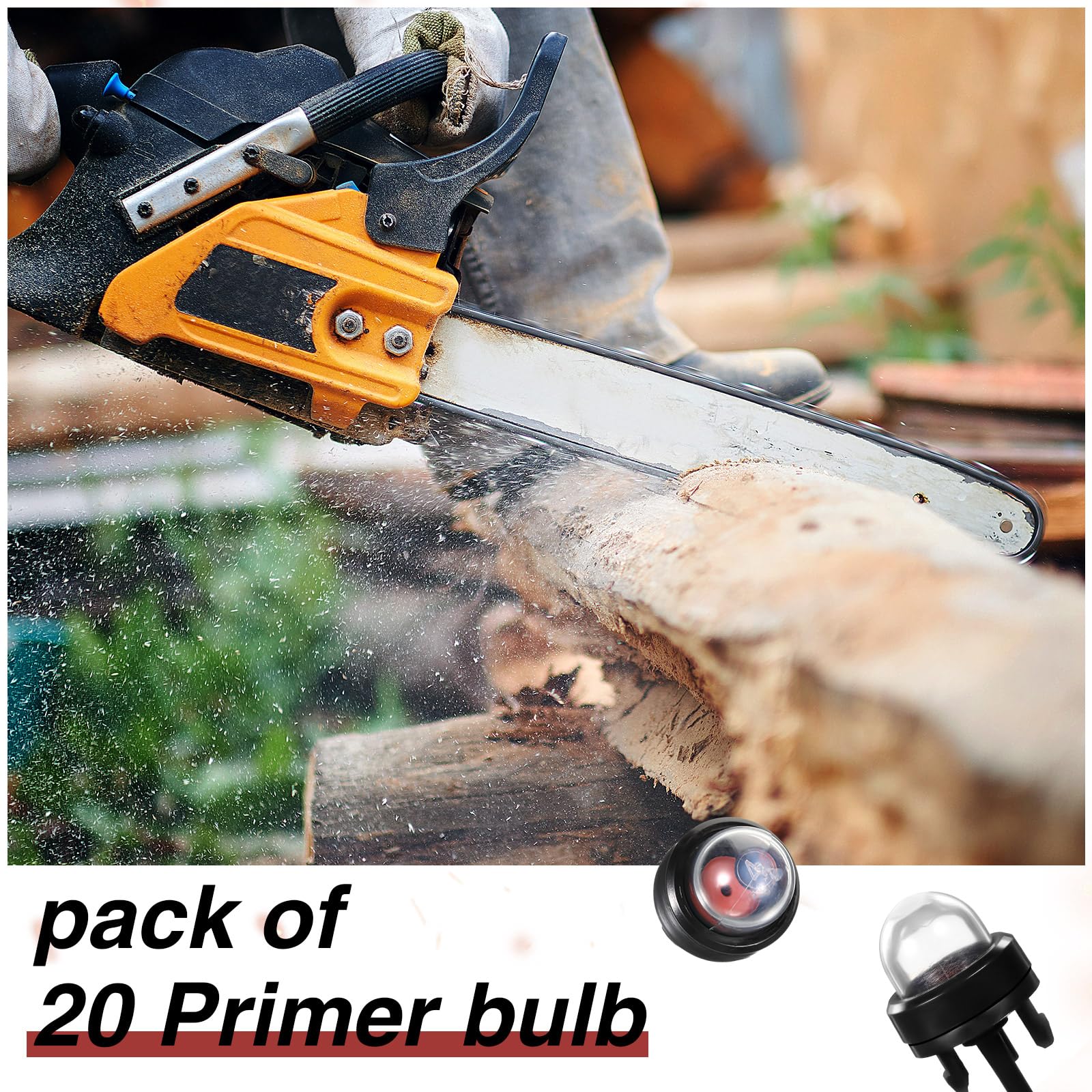 Primer Bulb For String Trimmers - Remote Snap Clip Fuel Air Bubble, Fits Walbro, Ryobi, Echo