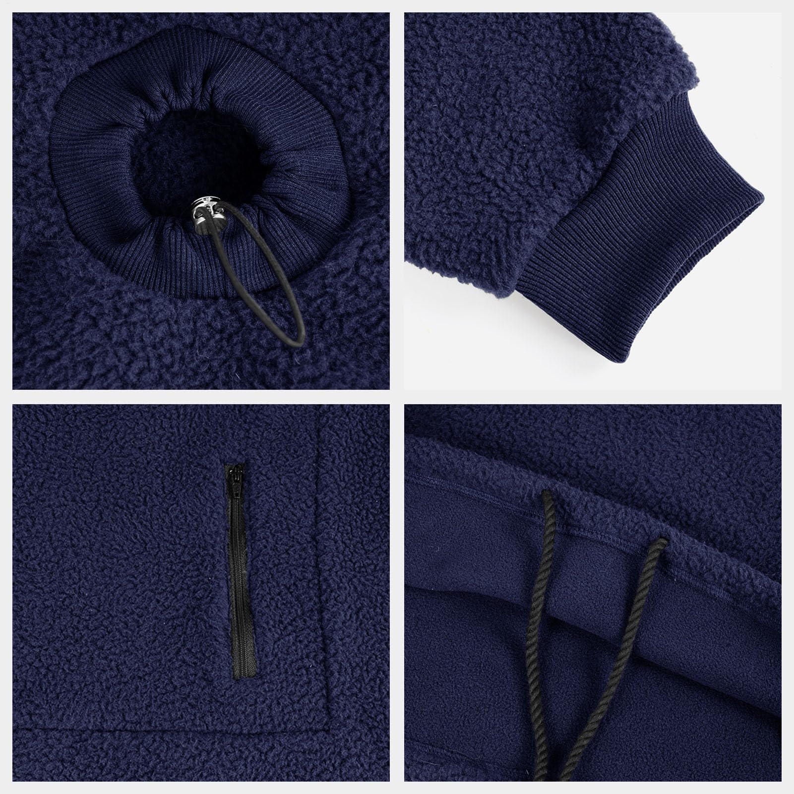 Generico Felpa con Cappuccio for Marsupio for Cani E Gatti con Cerniera, Tasca A Marsupio, Felpa con Cappuccio for Trasportino for Animali, Felpe Calde E Sciolte(Navy Blue,XX-Large)