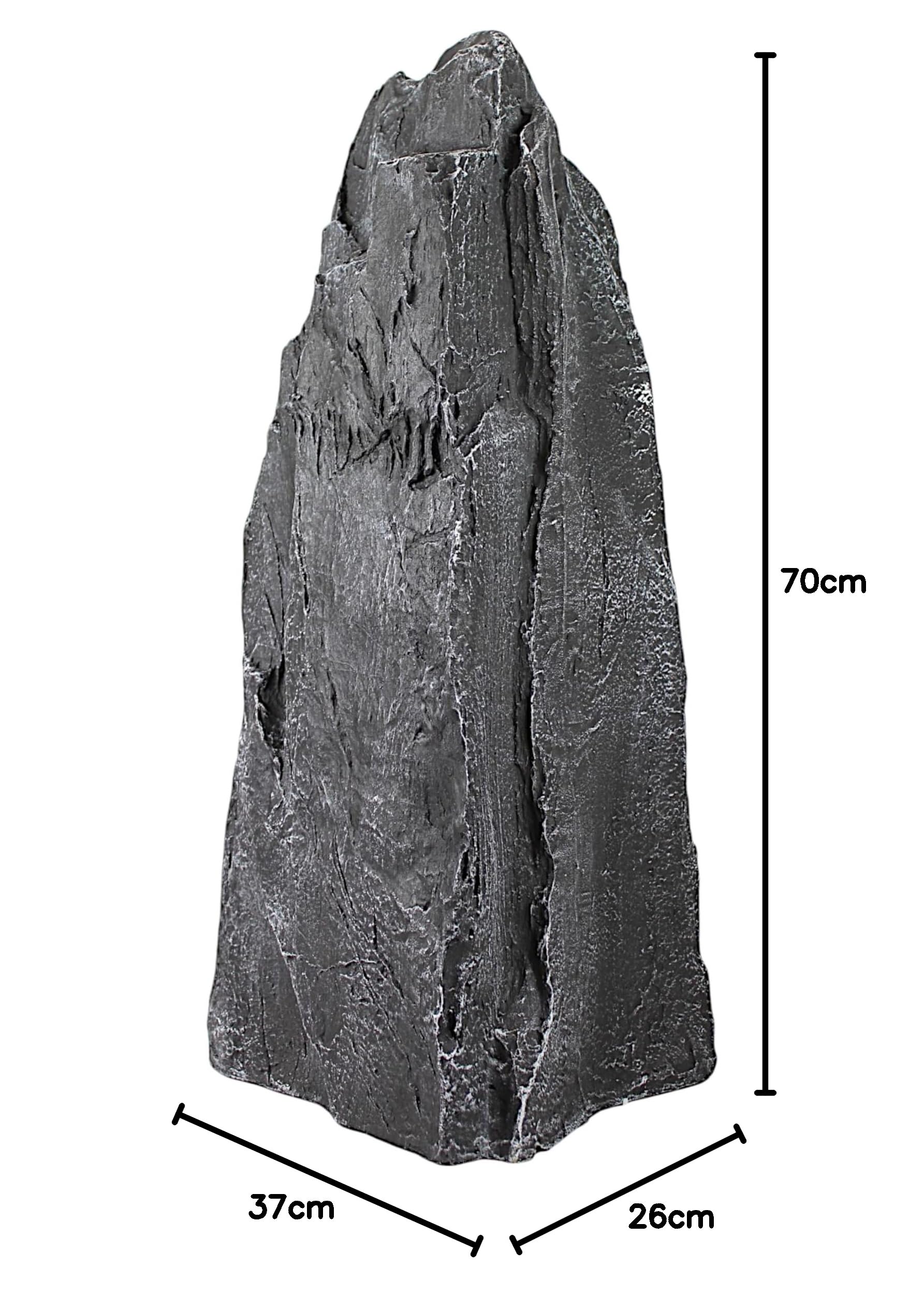 Arnusa Roccia artificiale da giardino, 70 cm, pietra di copertura da giardino, decorazione per laghetto