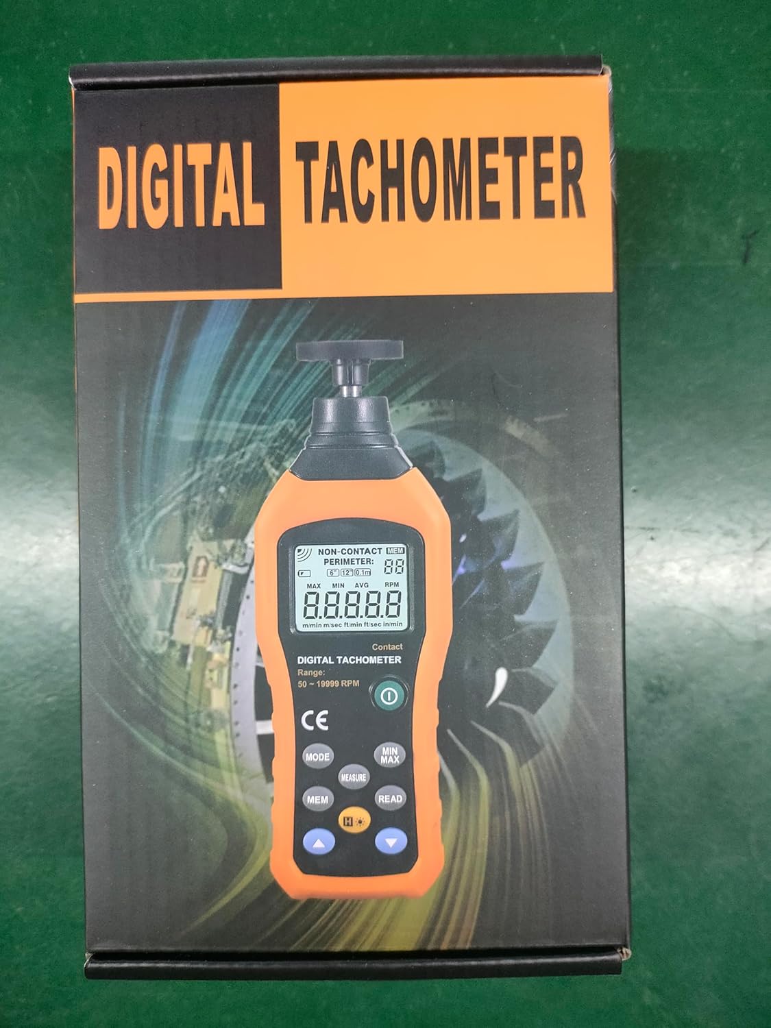 PM6208A Digital Tachometer PM6208B Non-Contact Digital Tachometer High-Precision Motor Speedometer Speed Meter Industrial Automotive Motor Tachometer RPM Speed Meter(PM6208A)