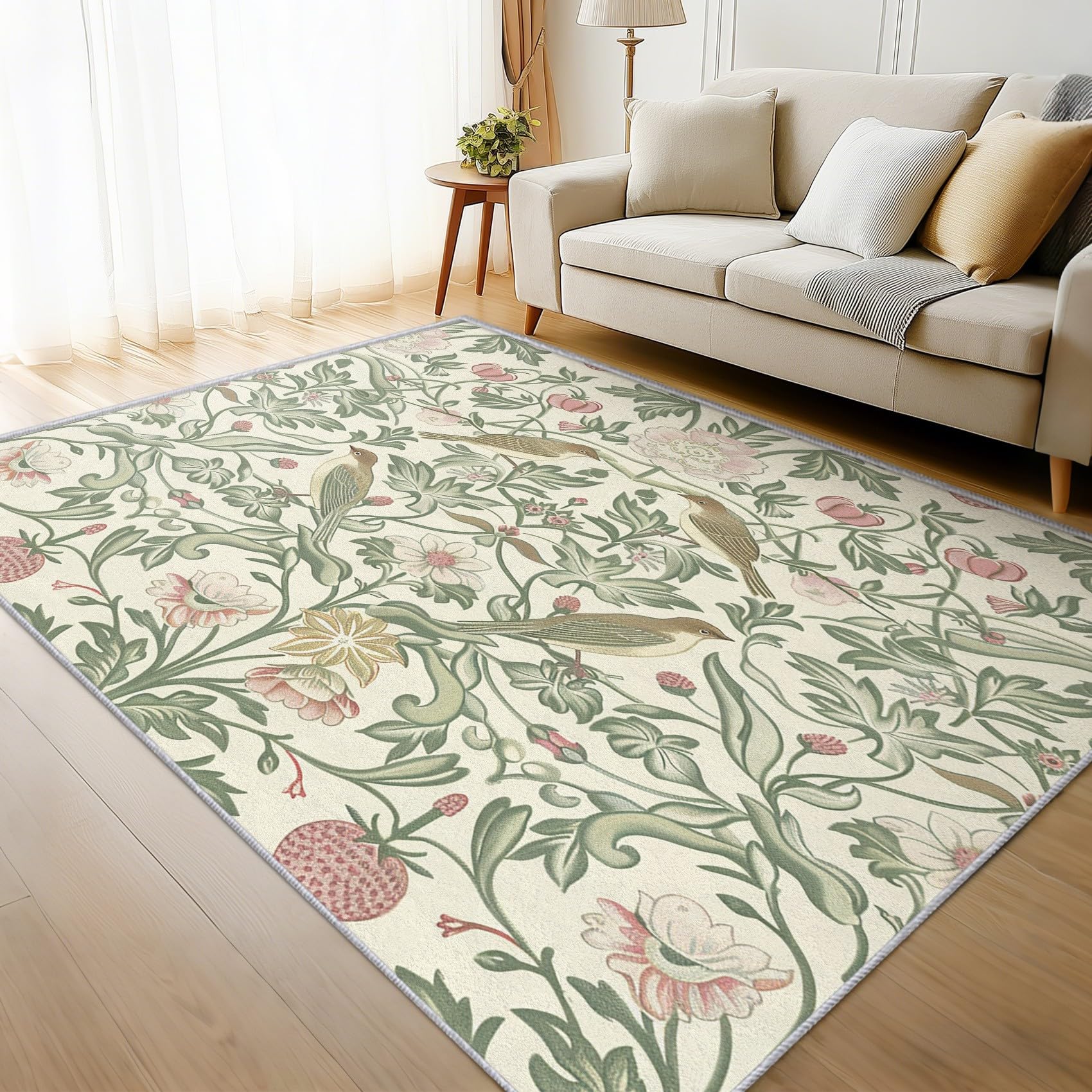 Grand tapis de salon 120x170 cm vintage William Morris