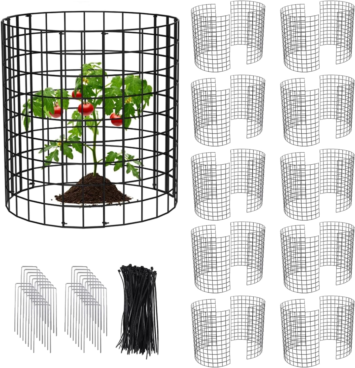 YYRZZ 10 Packs Wire Plant Protectors from Animals -16.8'' x13'' Metal Mesh Plan t Cage Covers Garden Small Plan t Protectors Animals Chicken Wires