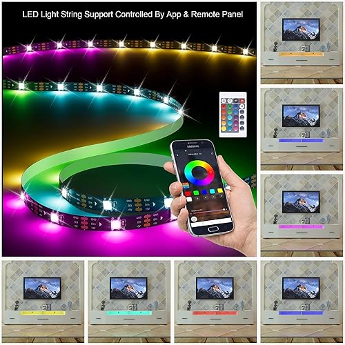 Miniatura 2 de Soporte de TV LED para TV de 55, 65, 75, 85 pulgadas, centro de entretenimiento minimalista con luz LED, consola de TV mesa de TV ensamblada