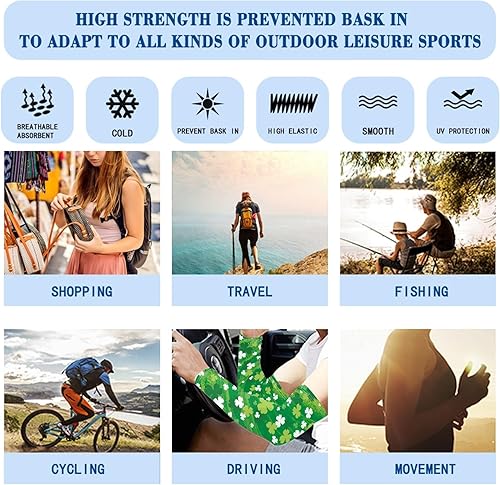 Vista 20 de CLOHOMIN Mangas de brazo para hombres y mujeres elásticas para cubrir tatuajes, manga deportiva refrescante para correr, ciclismo, baloncesto, fútbol