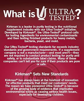 Kirkman's purest Calcium 200 mg - Hypoallergenic 120 Vegetarian Capsules | Gluten and Casein Free | Tested for More Than 950 Environmental contaminants