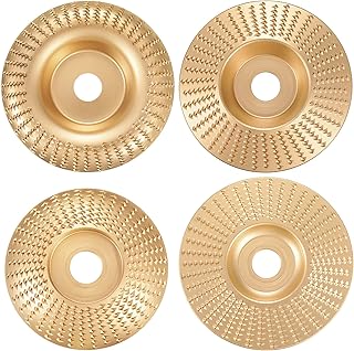 4 Pieces Tungsten Carbide Grinding Wheel Disc 5/8 Inch Bore Angle Grinder Wood Carving Disc Grinder Shaping Abrasive Disc Grinding Wheel Shaping Disc for Woodworking
