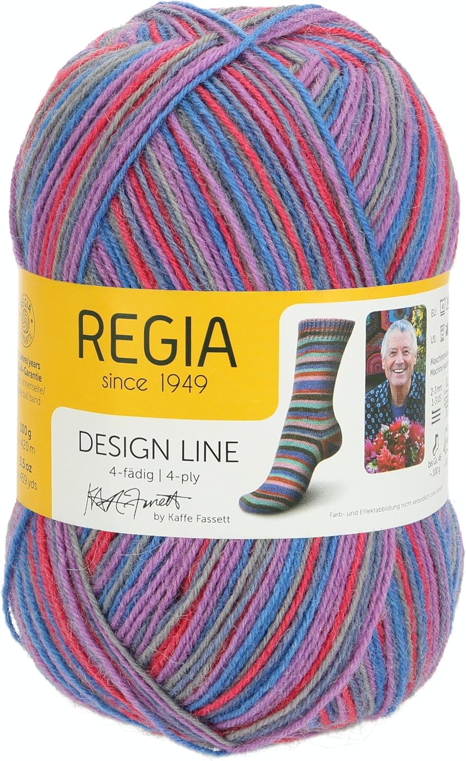 Regia Design Line 03865 4-Way Cafe Fassett Storm Colour