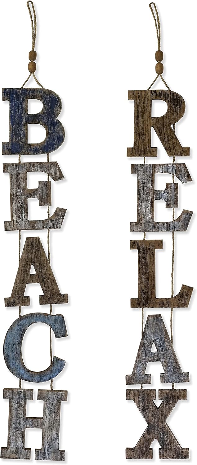 SAILINGSTORY Wall Hanging Beach Sign Relax Sign Beach Wall