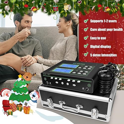 Miniatura 7 de Máquina de desintoxicación de baño de pies con doble ionización, limpieza iónica, juego de 2 con matrices, cinturón de cintura calentado, 5 modos de