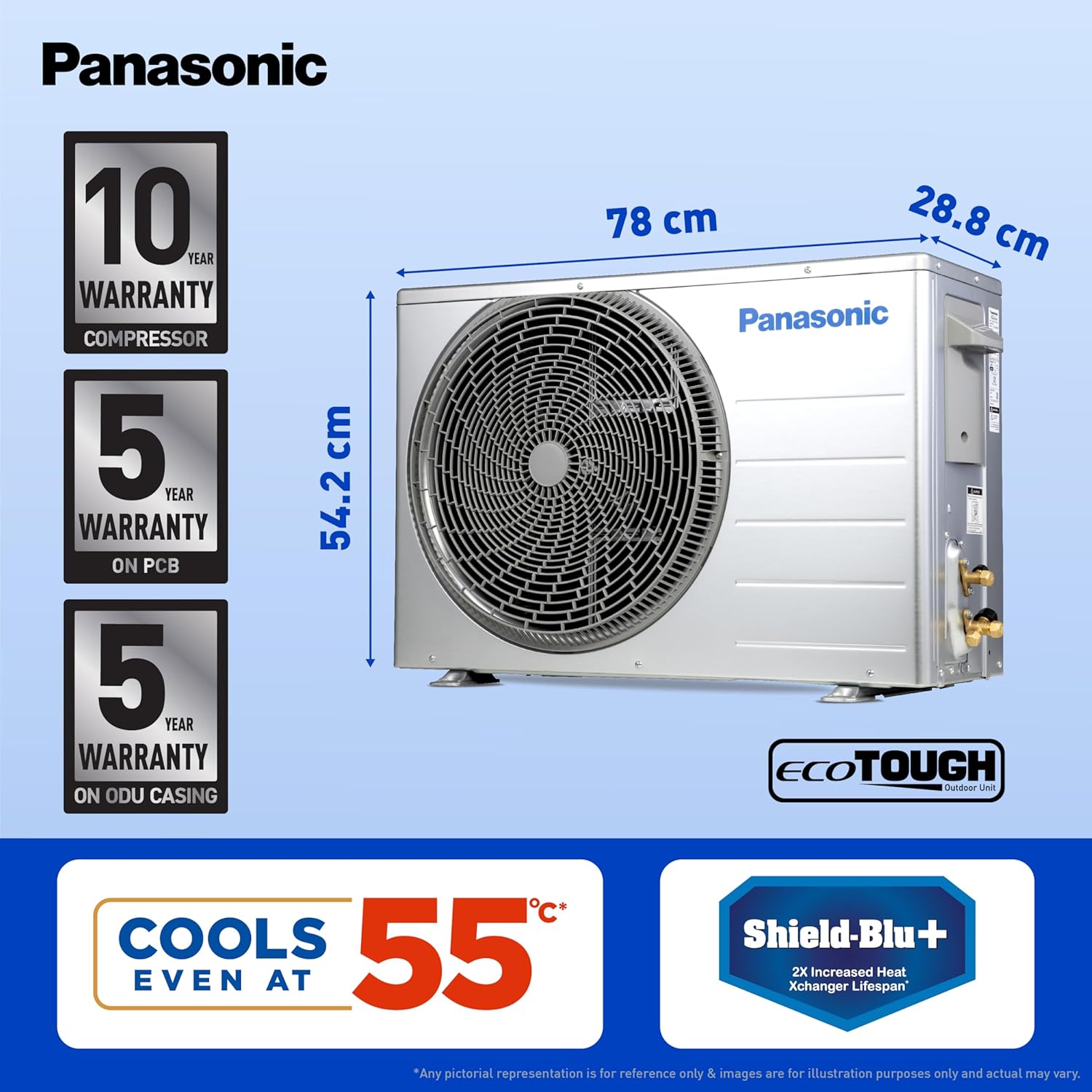 Panasonic 1.5 Ton 3 Star Hot &Amp; Cold Wi-Fi Inverter Smart Split Ac(-7~55 Deg. C Operation, Copper Condenser, 7In1 Convertible, True Ai, 4-Way Swing, Pm 0.1 Filter, Cs/Cu-Ez18Bkyxfm, 2025 Model,White) 4 Panasonic 1.5 Ton 3 Star Hot &Amp; Cold Wi-Fi Inverter Smart Split Ac(-7~55 Deg. C Operation, Copper Condenser, 7In1 Convertible, True Ai, 4-Way Swing, Pm 0.1 Filter, Cs/Cu-Ez18Bkyxfm, 2025 Model,White)