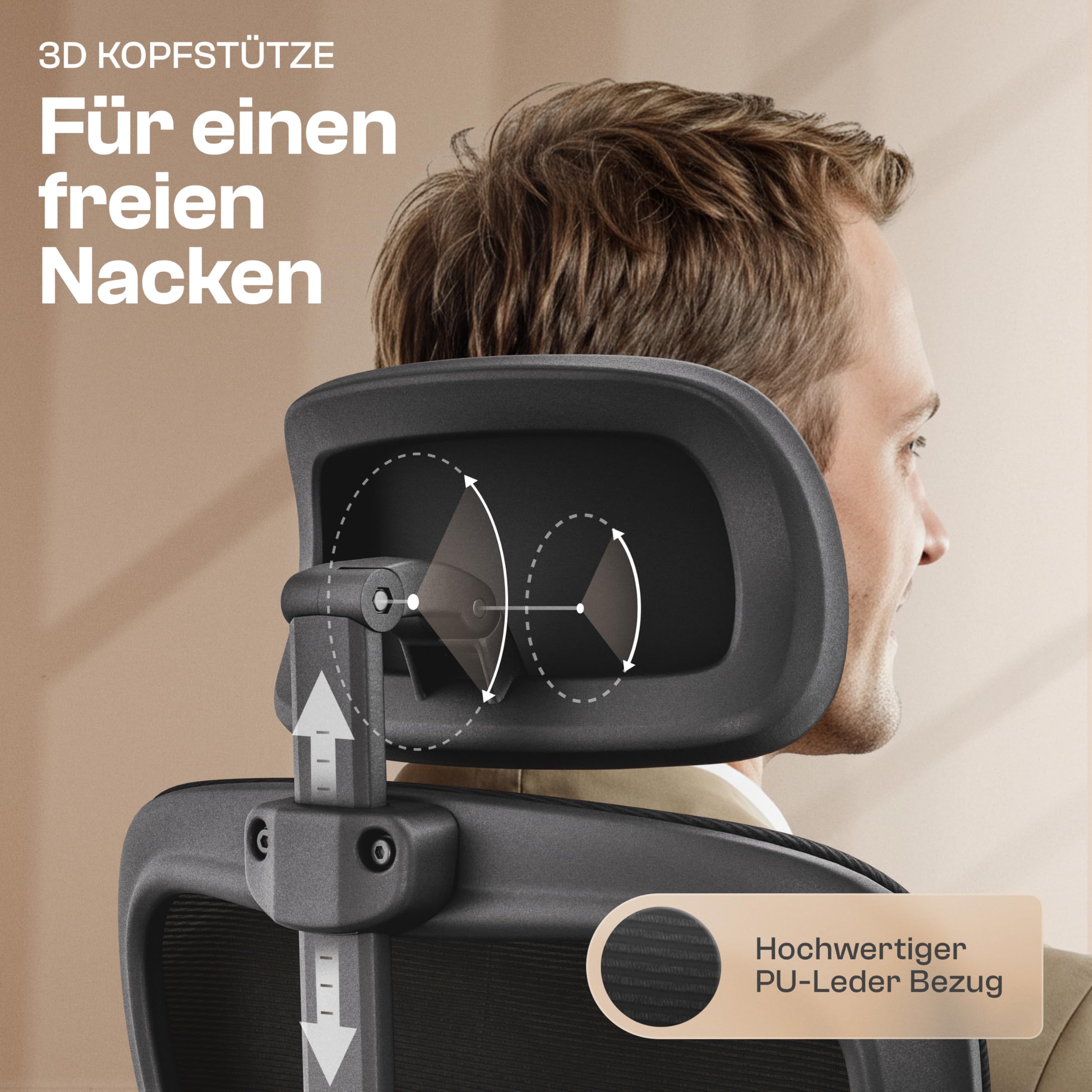 Gawain Bürostuhl Ergonomisch [VERGLEICHSIEGER] Drehstuhl 150kg | Schreibtischstuhl Ergonomisch | Komfortabler Gaming Stuhl | Bürostuhl Testsieger für höchsten Komfort und Ergonomie