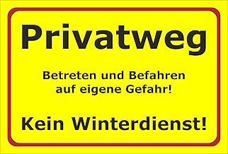 Melis-Folienwerkstatt Private Path No Winter Service Sign, 30 x 20 cm, 3 mm Aluminium Composite, 20 VAR S00018-001-C