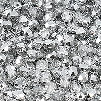 Vista 42 de Mezcla de 280 cuentas de cristal checo facetadas redondas de 0.9 oz (25 g) de 0.157 in, tonos dorados